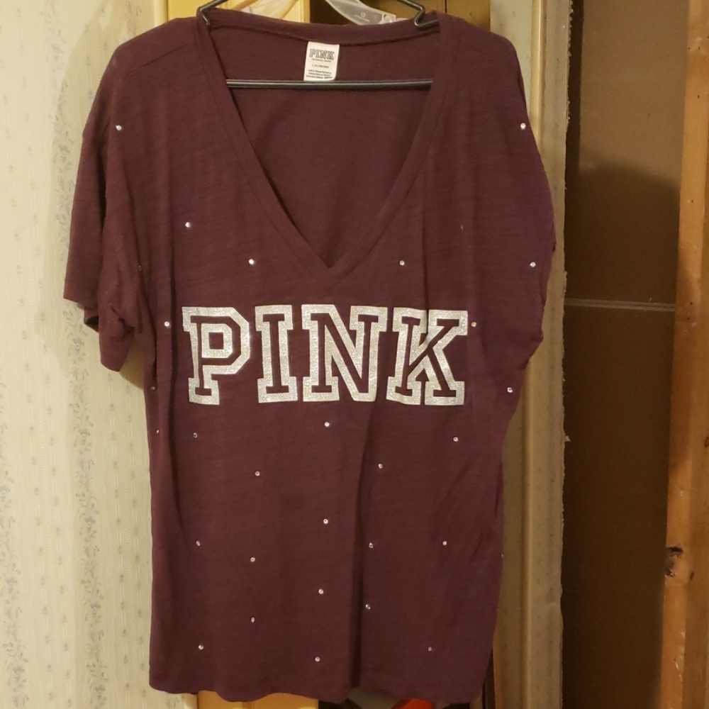 Pink jeweled shirt